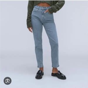 Everlane the original cheeky Jean Organic Cotton in Denim Blue 27 crop
